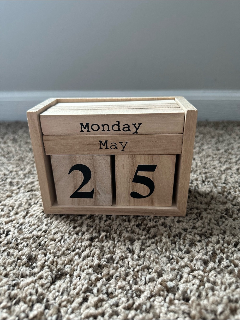 Bloomingville Perpetual Calendar Wooden Block Set